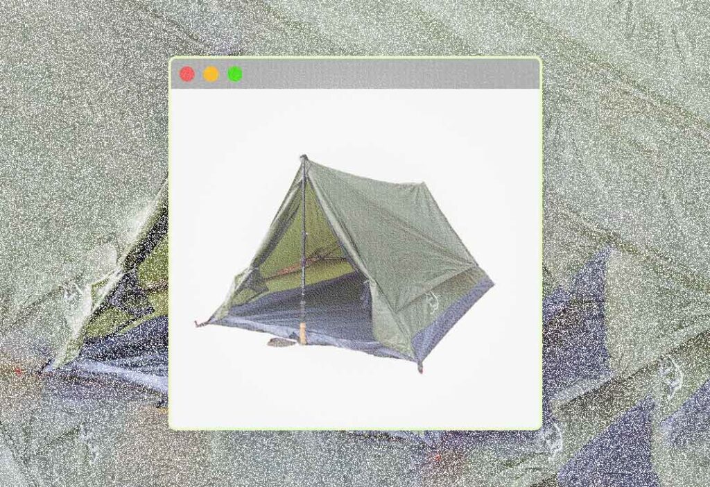 A Web Aleatória 6 Browser web com imagem de tenda.